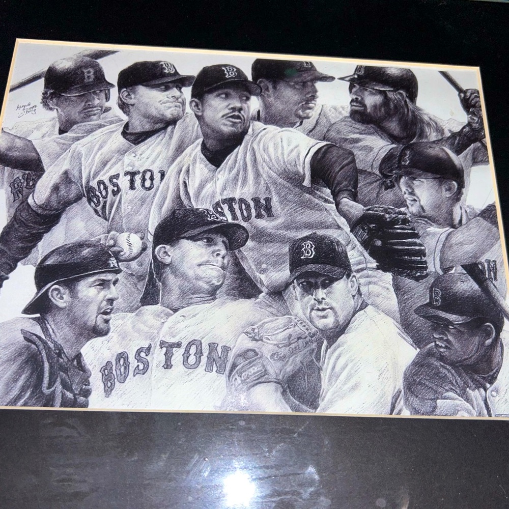 Framed 2004 Boston Red Sox Champ team print